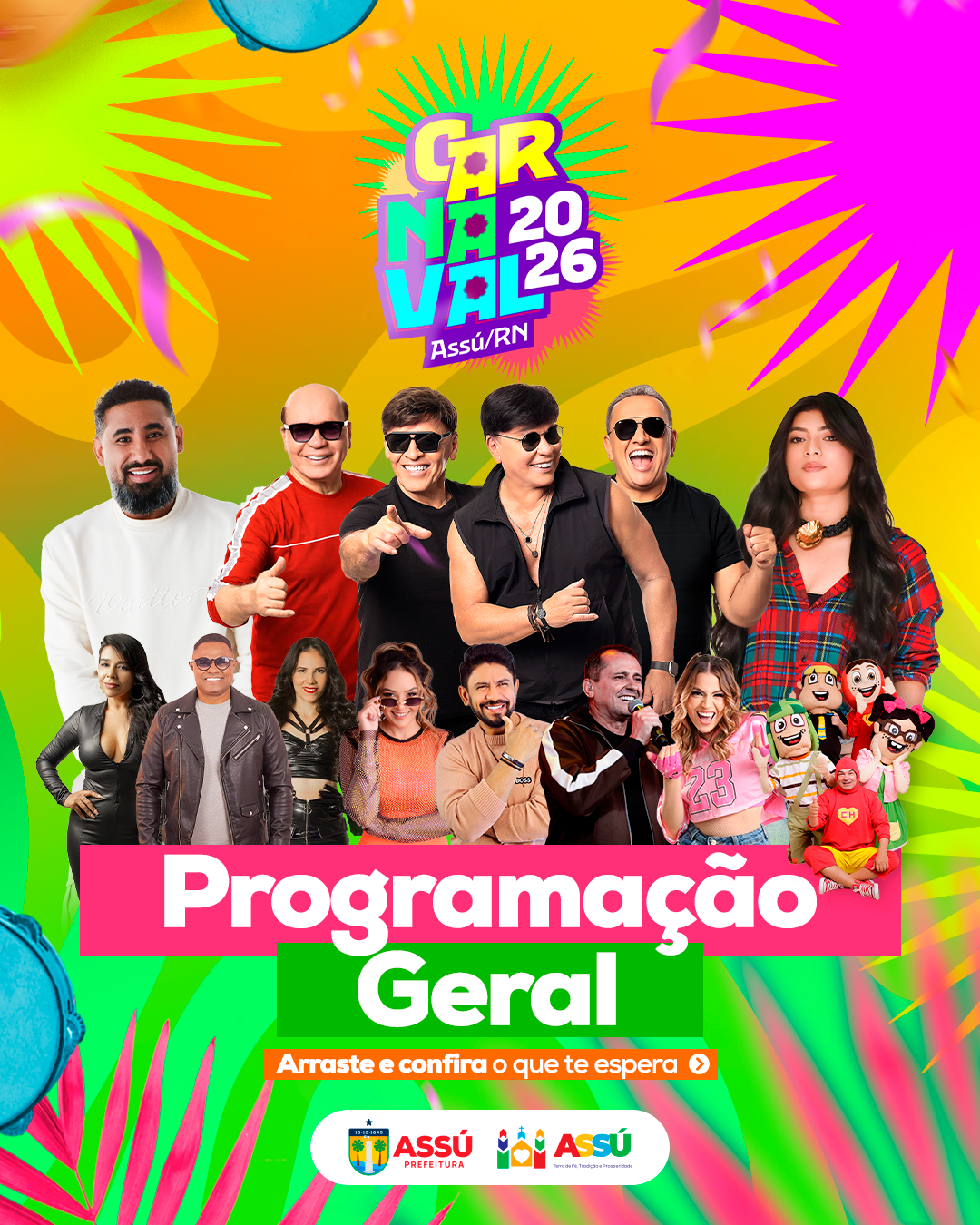 Carnaval de Assu 2026: Raí Saia Rodada e Grafith lideram o resgate da tradição na ‘Terra dos Poetas’